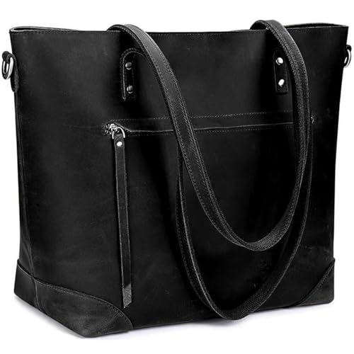 KEEPOP Damen Henkeltaschen,Mode Handtaschen PU Leder Tote Groß Schultertaschen für Arbeit,Einkauf mit Reißverschluss und Innentasche von KEEPOP