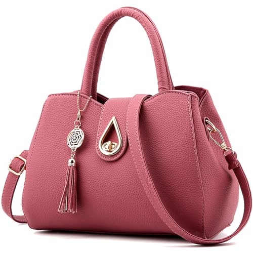 KEEPOP Elegante Handtasche Mode PU Leder Schultertaschen Designer Frauen Umhängetasche Shopper Tote Tasche Neue Henkeltasche mit Quaste Anhänger von KEEPOP