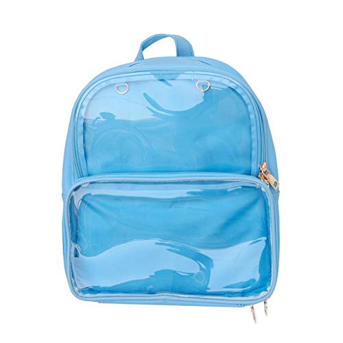 KEEPOP Ita Taschen Rucksack Mädchen Schulrucksack Niedliche Sommer Strandtasche Transparente Fenster für DIY Dekore, Blau von KEEPOP