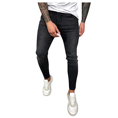 KEERADS Herren Jeans Denim Jeanshose Slim Fit Destroyed Retro Stretch Jeans Designer Hose Denim 31W/30L von KEERADS Herren