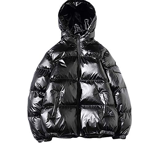 KEERADS Herren Winterjacke Parka Wintermantel Warm Jacke Mantel Steppjacke Daunenjacke (L,Schwarz) von KEERADS Herren