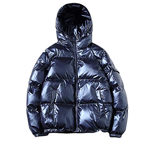 KEERADS Herren Winterjacke Parka Wintermantel Warm Jacke Mantel Steppjacke Daunenjacke (M,Dunkelblau) von KEERADS Herren