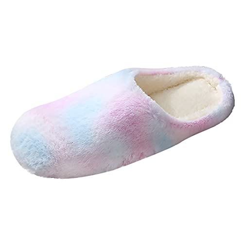 KEERADS Damen Sandalen Sommer Hausschuhe Toe Round Slippers Schuhe für Frauen Multicolor Plus Velvet House Damenhausschuh Sommerschuhe (Purple, 42-43) von KEERADS