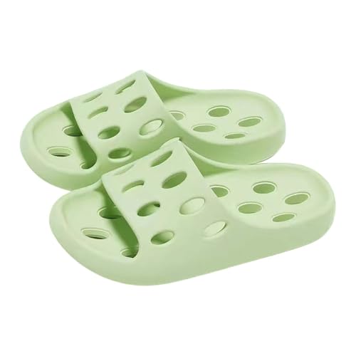 KEERADS Damen Sandalen Sommer -Hausschuhe für den Innen- und Außenbereich mit weicher Sohle Rutschfester Herren Römersandalen (Green, 40) von KEERADS