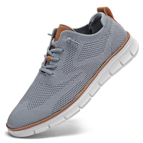 KEEZMZ Herren Mesh Oxford Schuhe Casual Sneakers Leichte Atmungsaktive Elegante Kleid Schuhe Bequemes Gehen Low Derby Schuhe von KEEZMZ