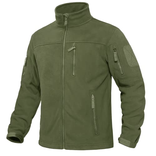 KEFITEVD Herren Fleecejacken mit durchgehendem Reißverschluss Warme, weiche Polar Fleecejacke Stehkragen Windbreaker Jacken Winddichte Berg Fleecejacke für Herren Leichte Outdoor Sport Jacken von KEFITEVD