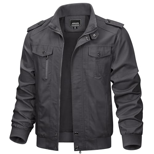 KEFITEVD Jacke Herren Übergangsjacke Militär Kleidung Herbstjacke Arbeitsjacke Männer Pilotenjacke Outdoorjacke Armee Jacke Frühling Windbreaker Grau 3XL KEFITEVD Jacke Herren Übergangsjacke Militär Kleidung Herbstjacke Arbeitsjacke Männer Pilotenjacke Outdoorjacke Armee Jacke Frühling Windbreaker Grau 3XL von KEFITEVD