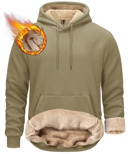 KEFITEVD Kapuzenpullover für Männer Pullover Sweatshirts Fleece gefüttert Sweatshirts Männer Mode Kapuzenpullover Sportliche Sweatshirts von KEFITEVD