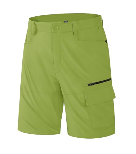 KEFITEVD Kurze Hosen Männer Bike Shorts Herren Leicht Kurz Radhose Atmungsaktiv Cargo Shorts Wandern Trekking Avocado-Grün 40 von KEFITEVD