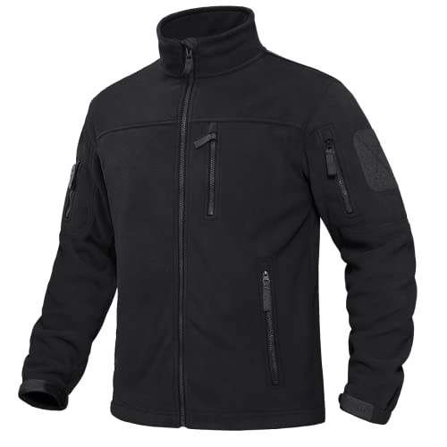 KEFITEVD Herren Zip Up Jacket Weiche Fleecejacke Herren Winddicht Outdoor Sport Airsoft Jacken Arbeitsjacken Warme Wintermäntel Herren Jagd Angeljacken von KEFITEVD