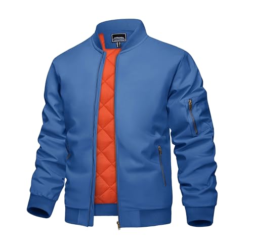 KEFITEVD Winddichte Jacke für Männer Varsity Jacken Leichte lässige Steppjacke Bomberjacke Wintermantel Oberbekleidung Trainingsjacke Männer von KEFITEVD