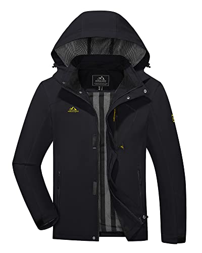 KEFITEVD Wanderjacke Herren Herbst Leicht Übergangsjacke Atmungsaktiv Sport Jacke mit Zipper Taschen Outdoor Funktions Regenjacke für Klettern Angeln Jagd Schwarz XXL KEFITEVD Wanderjacke Herren Herbst Leicht Übergangsjacke Atmungsaktiv Sport Jacke mit Zipper Taschen Outdoor Funktions Regenjacke für Klettern Angeln Jagd Schwarz XXL von KEFITEVD