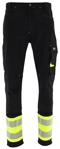 KEILOR Arbeitshose ACTIFLEX Regular Fit – Elastische & Strapazierfähige Arbeitshose Schutzhose, passt Sich der Taille an, für Herren mit Kniepolstertaschen & reflektierenden Streifen 48 Neo von KEILOR