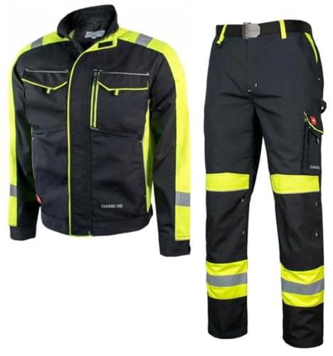 KEILOR Arbeitskleidung: Arbeitsanzug-Set mit Arbeitsjacke und Arbeitshose Classic Vis Arbeitskleidung Herren Arbeitshose mit Kniepolstertaschen Schutzanzug Langlebige Arbeitskleidung Größe 64 KEILOR Arbeitskleidung: Arbeitsanzug-Set mit Arbeitsjacke und Arbeitshose Classic Vis Arbeitskleidung Herren Arbeitshose mit Kniepolstertaschen Schutzanzug Langlebige Arbeitskleidung Größe 64 von KEILOR