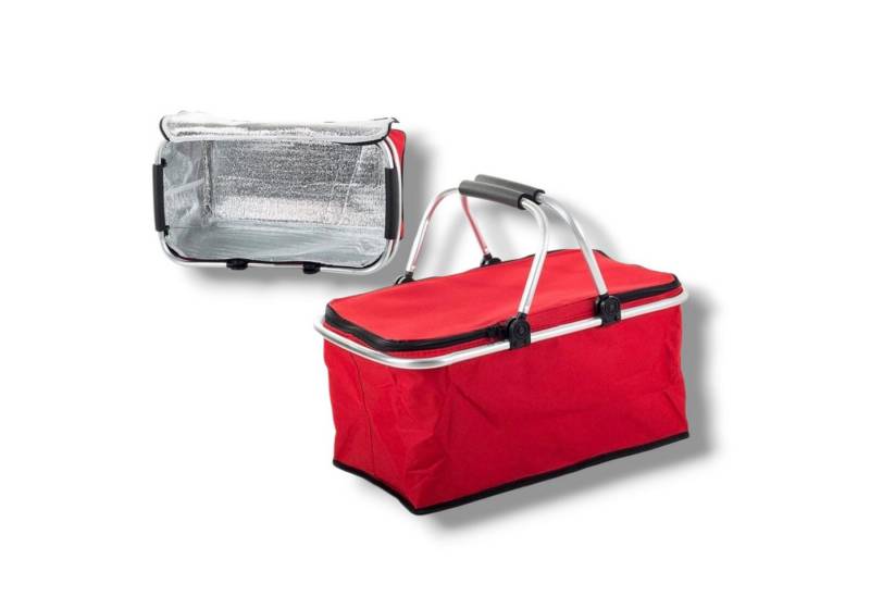 KEINerlei® Einkaufskorb Einkaufskorb Faltbar Picknickkorb Klappbar mit Deckel Kühlkorb Thermo von KEINerlei®