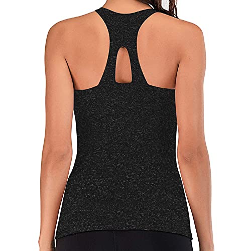 Damen Sportlich Tank Top Rückenfrei Sommershirt Yoga Racerback Oberteile Sleeveless Muskelshirts Atmungsaktives T-Shirts Partytop Camisole von KEIZHUONIQIU
