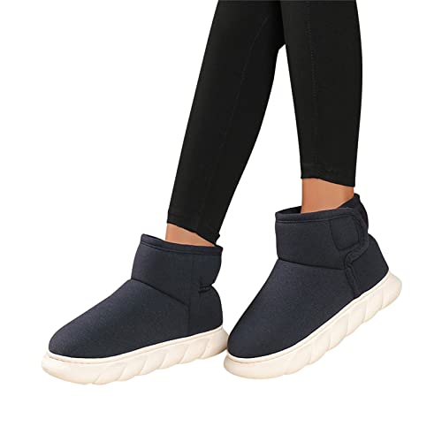 Hausschuhe Damen Winter Plüschhausschuhe Pantoffeln Wärme Anti-Rutsch Slip-On Leicht Filzpantoffeln Schlappen Flache Soft Winterhausschuhe Schlafzimmer von KEIZHUONIQIU