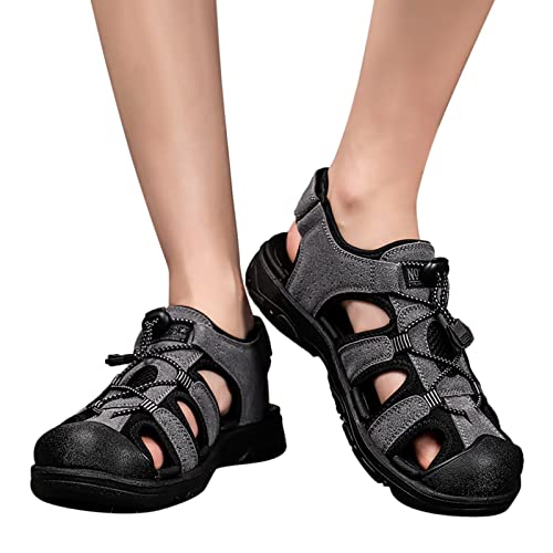 Herren Athletische Sandalen Outdoorschuhe Trekkingsandale Anti-Rutsch Strand Riemchensandalen Wandersandalen Sommer Klettverschluss Beach Hausschuhe Freizeitschuhe von KEIZHUONIQIU