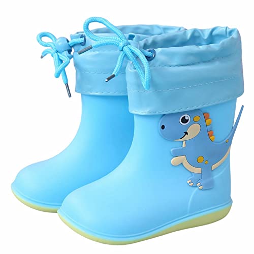 KEIZHUONIQIU Gummistiefel Kinder Waterproof Regenschuhe Angelstiefel Für Kleinkinder Jungen Mädchen Halblange Barfussschuhe Für Regen Schnee Und Matsch In Grau Wasserdicht Outdoor Rain Boots von KEIZHUONIQIU