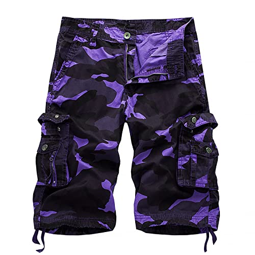 KEIZHUONIQIU Herren Shorts Männer Kurz Hosen Lässiges Sports Cargohose Sommer Chino Short Leichter Sommerhosen Elastische Taille Sporthose Trainingsshorts von KEIZHUONIQIU