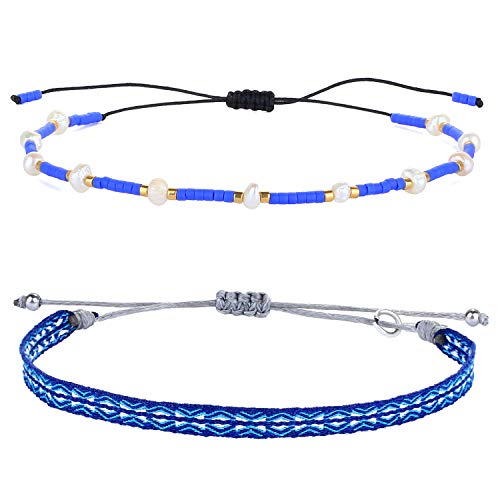 KELITCH 2PCS/Set Armbänder handgefertigte Stapelbar Bunte Miyuki Perlen Perlen Armbänder Modeschmuck (08D) von KELITCH