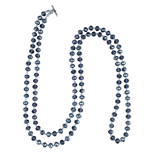 KELITCH 6Mm Kristallperlen Halsketten Handgemachte Geknotete Einzelstrang Halsketten Für Damen Schmuck von KELITCH