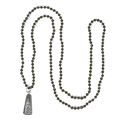KELITCH 925 Silber Buddha Anhänger Halskette Natürliche Türkis Achat Perlen Halskette Somdej Amulett Halskette, Perlen, Achat, Lapislazuli, Opal, Perle, Türkis von KELITCH