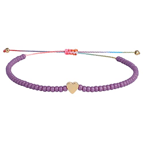 KELITCH Armbänder Damen Armbänder Goldenes Herz Anhänger Miyuki Perlen Baumwolle Linie Reef Knoten für Größenanpassung Mode Schmuck Set KELITCH Armbänder Damen Armbänder Goldenes Herz Anhänger Miyuki Perlen Baumwolle Linie Reef Knoten für Größenanpassung Mode Schmuck Set von KELITCH