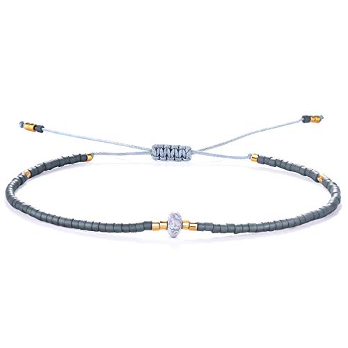 KELITCH Charme Armbänder für Damen Seed Perlen Freundschaft Armbänder Handgemachte Einstellbar Armband Armreif von KELITCH
