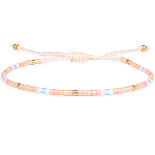 KELITCH Damen Freundschaftsarmbänder Miyuki Perlen Strang Armbänder Armreifen Handgefertigte Boho Charm Schmuck von KELITCH