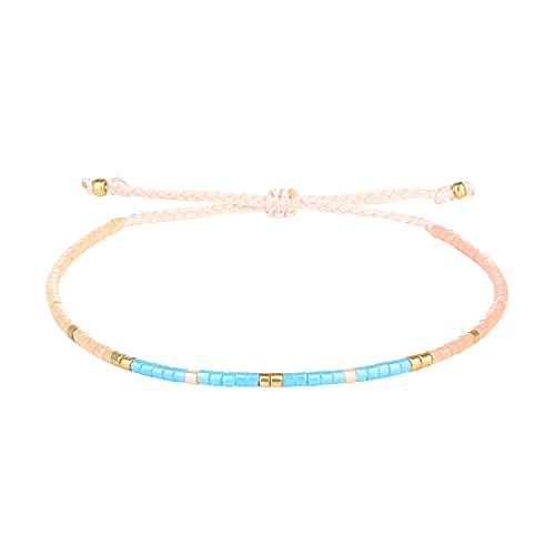 KELITCH Damen Freundschaftsarmbänder Miyuki Perlen Strang Armbänder Armreifen Handgefertigte Boho Charm Schmuck von KELITCH