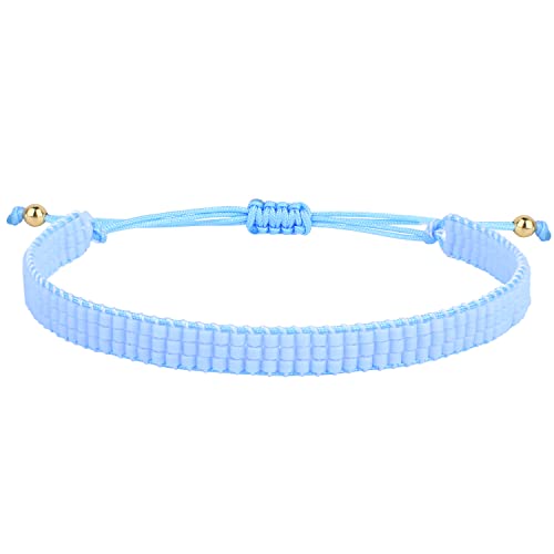 KELITCH Armband für Damen Perlen mit Miyuki-Perlen Goldener Elefant Dekoration Unelastisches dünnes Band Handgelenk Strang stapelbares Armband Damen Modeschmuck Set von KELITCH