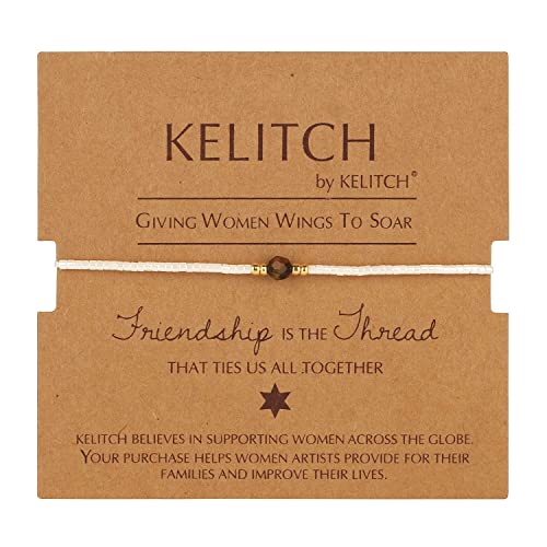 KELITCH Neue Achat Perlenarmbänder Miyuki Perlen Friendship Armbänder für Damen - Beige von KELITCH