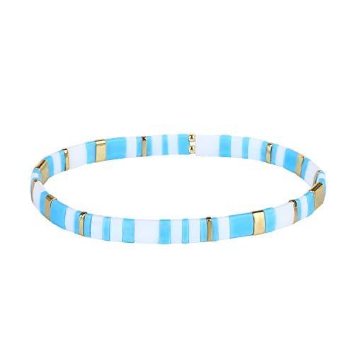KELITCH Blau Tila Perlen Armbänder Damen Mode Strand Strecken Armbänder Mode Elastic Perlen Armbänder Schmuck Für Damen Armbänder KELITCH Blau Tila Perlen Armbänder Damen Mode Strand Strecken Armbänder Mode Elastic Perlen Armbänder Schmuck Für Damen Armbänder von KELITCH
