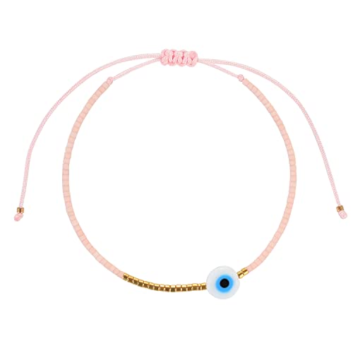 KELITCH Böser Blick Friends Armband Handgewebt Dünne Perlen Stapelbarer Schmuck Für Damen (Nelke 2201L) von KELITCH