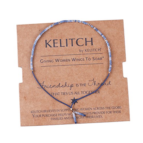 KELITCH Damen Strand Armbänder Boho MIYUKI Perlen Freundschaftsarmbänder Neue Sommer Strand Regenbogen Armbänder von KELITCH