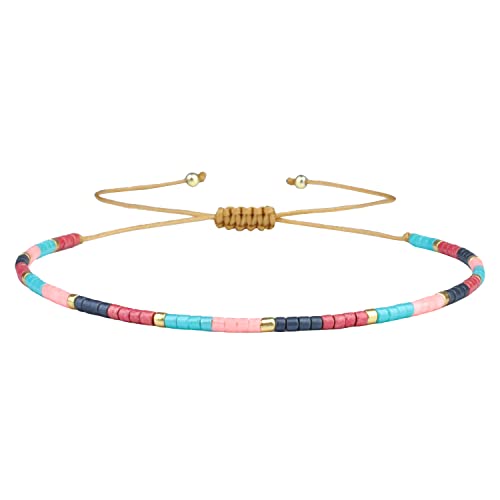 KELITCH Bohemian Damen Armbänder Bunte Miyuki Perlen Freundschaft Armbänder Verstellbare Armbänder von KELITCH