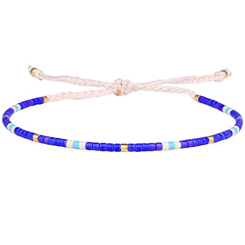 KELITCH Boho-Farbe Kristall Muschel Perlen Freundschaftsarmbänder Handgemachte Strand Armband Armreifen Schmuck Für Frauen (Lila) von KELITCH