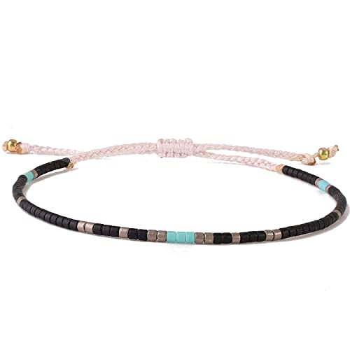 KELITCH Boho-Farbe Kristall Shell Perlen Freundschaft Armbänder Handgemachte Strand Armband Armreifen Schmuck Für Frauen (Farbe F) von KELITCH