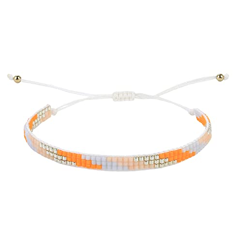 KELITCH Bunte Boho Freundschaftsarmbänder Miyuki Perlen Strand Armbänder Damen Stapelbar Schmuck von KELITCH