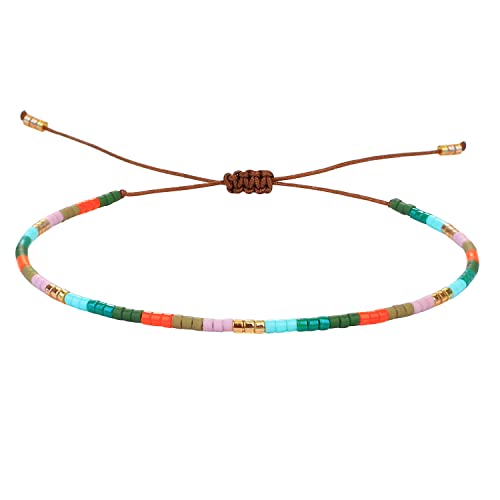 KELITCH Bunte Miyuki Perlen Armbänder Winzig Seil Damen Armbänder Mode Armreif Geschenk von KELITCH