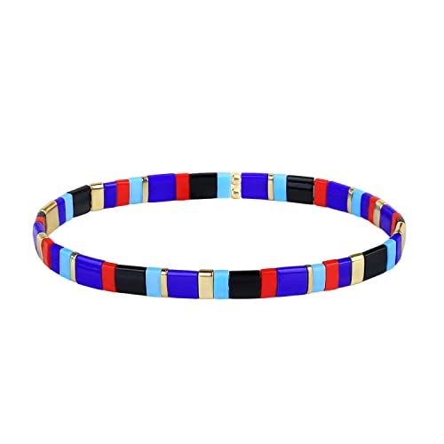 KELITCH Bunte Tila Perlen Armbänder Böhmisch Mode Perlen Armbänder Damen Handgemachte Elastische Perlen Armbänder Schmuck Für Damen Armbänder von KELITCH