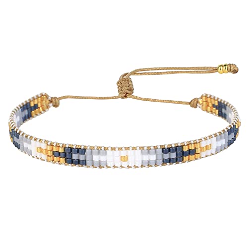KELITCH Chic Böhmische Perlen Armbänder Miyuki Mixed-Colors Wrap Armband Hand Geflochtene Armreif Für Damen KELITCH Chic Böhmische Perlen Armbänder Miyuki Mixed-Colors Wrap Armband Hand Geflochtene Armreif Für Damen von KELITCH