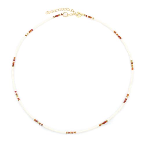 KELITCH Choker Halskette Handgemachte Bunte Halskette Strand Damen Zubehör Perlen Halskette Schmuck von KELITCH