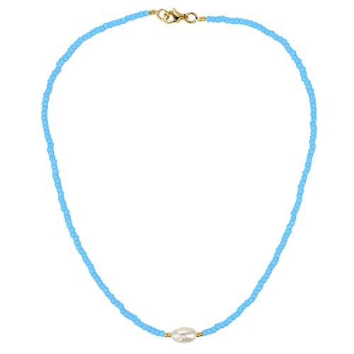 KELITCH Chokerhalsketten Für Damen Stapelbar Rocailles Strang Halsketten Glücksbringer Freundschaftsschmuck von KELITCH