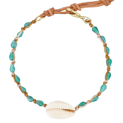 KELITCH Cowry Shell Charm Armband Bunte Macarone Kristall Perlen Armband Frauen Strand Handgemachte Armband 67F von KELITCH