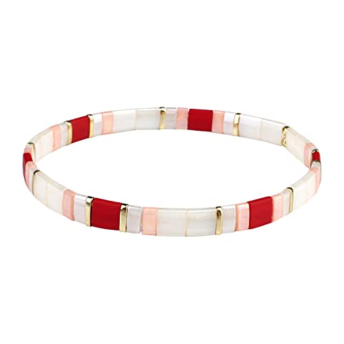 KELITCH Damen Armbänder Tila Perlen Miyuki Perlen Elastische Wrap für die Anpassung stapelbar Mode Schmuck Set für Damen von KELITCH