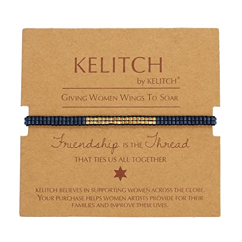 KELITCH Damen-Armband, handgefertigt mit Miyuki-Perlen, unelastisches, stapelbares Armband, Armband, Mode-Strang-Schmuck-Sets von KELITCH