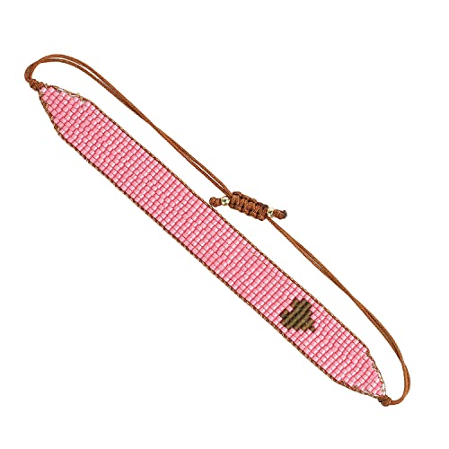 KELITCH Damen-Armband breites flaches Band Miyuki-Perlen Herzmuster Dekoration Größe verstellbar stilvoll lässig Ausflug Schmuck für Damen KELITCH Damen-Armband breites flaches Band Miyuki-Perlen Herzmuster Dekoration Größe verstellbar stilvoll lässig Ausflug Schmuck für Damen von KELITCH
