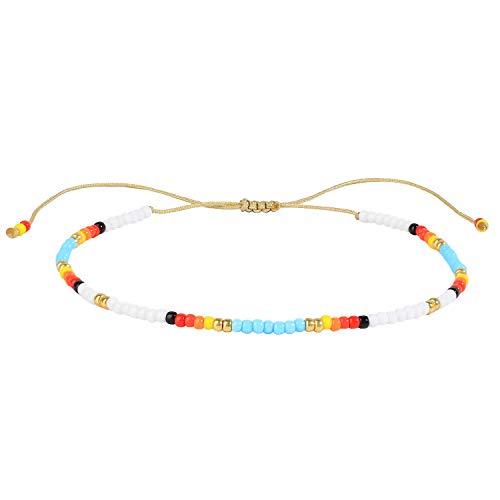 KELITCH Damen Candy Farbe Freundschafts-Armbänder - Stapelbar Verstellbare Miyuki Perlen Armband von KELITCH